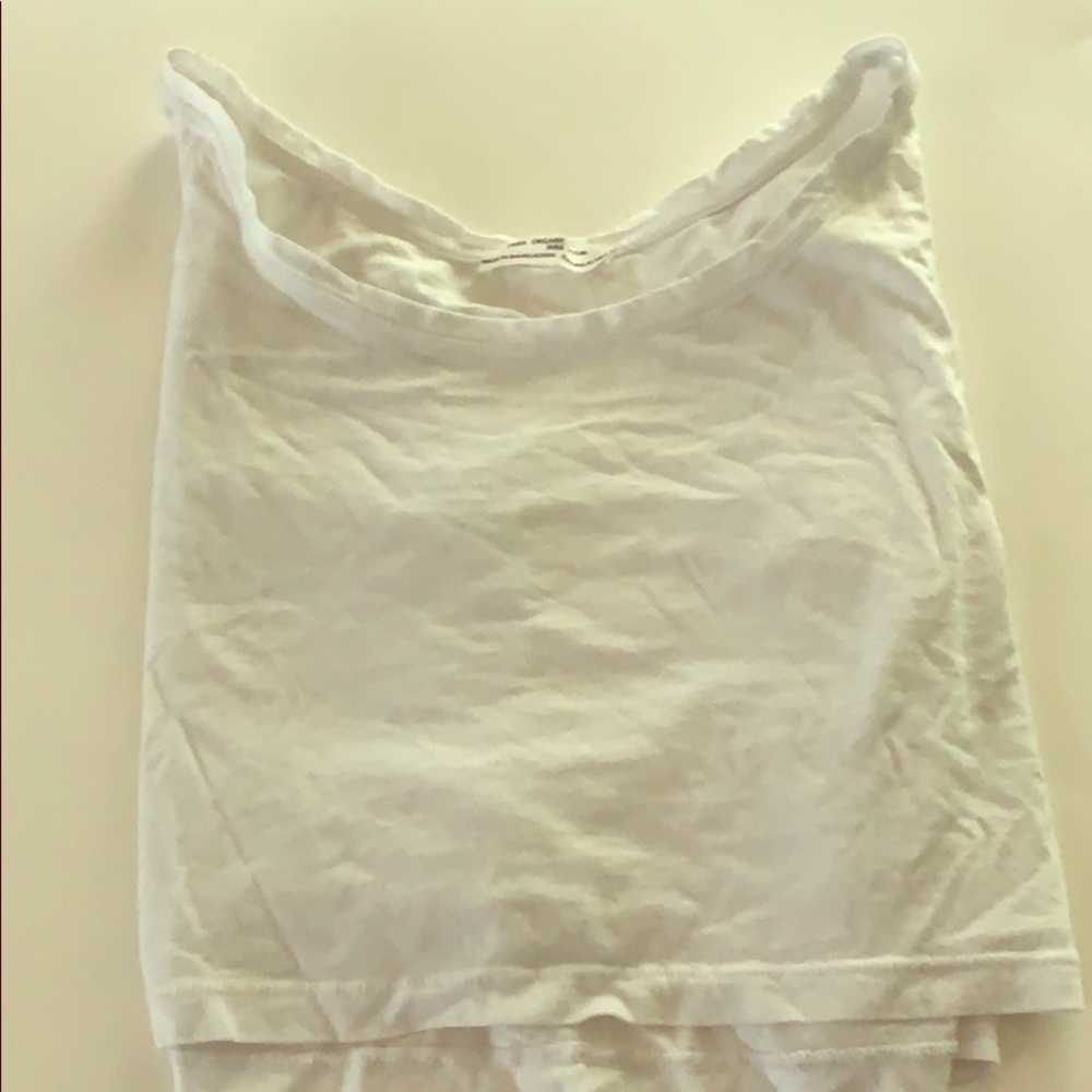 White cropped top